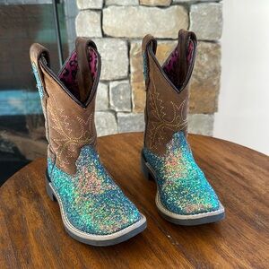 Shyanne Mermaid Sparkle Toddler Girl Cowgirl Boots